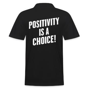 La positivité est un choix - Polo Homme - noir - Dos - Kai (181cm)
