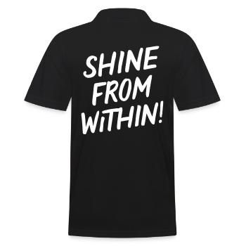 Shine From Within Leuchte Innen Heraus - Men's Polo Shirt - black - Back - Kai (181cm)