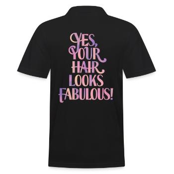 Oui, vos cheveux sont superbes - Polo Homme - noir - Dos - Kai (181cm)