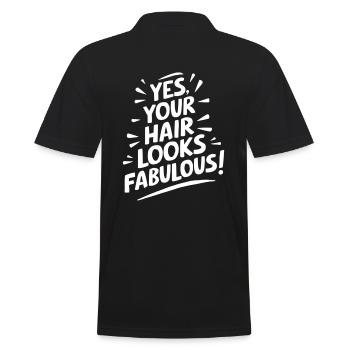 Yes, your hair looks fabulous - Men's Polo Shirt - black - Back - Kai (181cm)