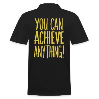 Vous pouvez tout réaliser - Motivation - Polo Homme - noir - Dos - Kai (181cm)