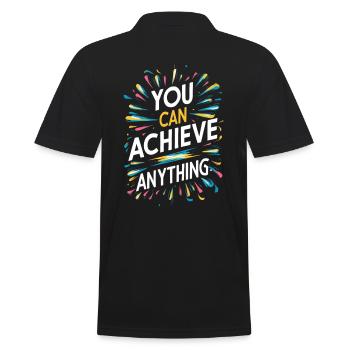 Vous pouvez tout réaliser - Motivation - Polo Homme - noir - Dos - Kai (181cm)
