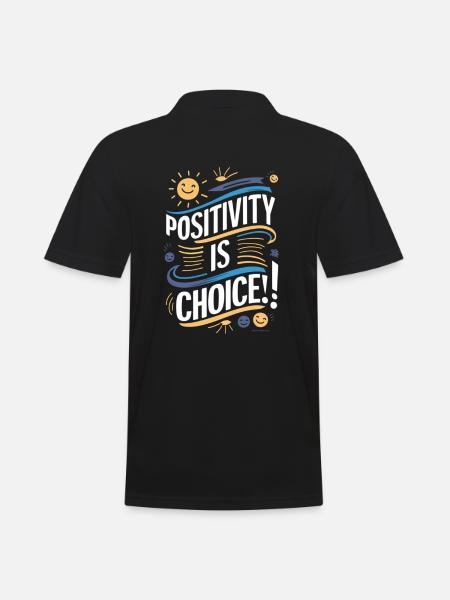 Positivity is a choice - Men's Polo Shirt - black