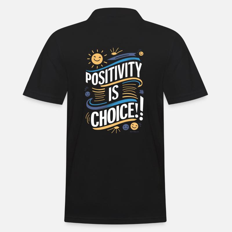 La positivité est un choix - Polo Homme - noir