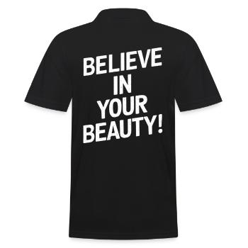 Croyez en votre beauté - Pensez positif - Polo Homme - noir - Dos - Kai (181cm)