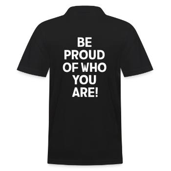Be proud of your personality - Men's Polo Shirt - black - Back - Kai (181cm)
