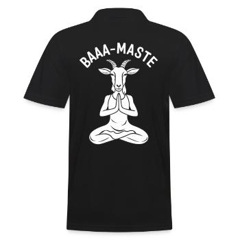 Baaa Mast Pose de yoga de chèvre détendue - Polo Homme - noir - Dos - Kai (181cm)
