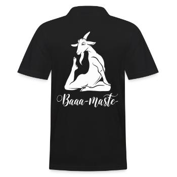 Baaa-Maste Yoga Chèvre Relaxation - Polo Homme - noir - Dos - Kai (181cm)