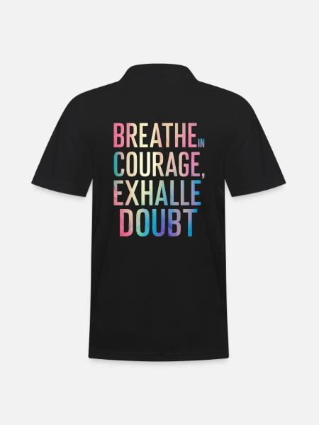 in courage from doubt - Men's Polo Shirt - black
