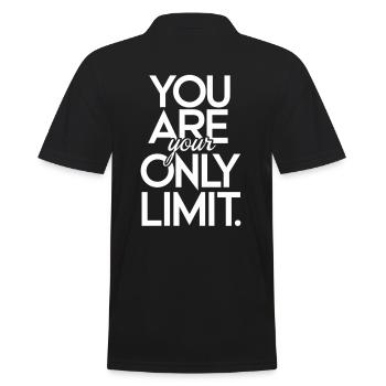 You're your only limit - Men's Polo Shirt - black - Back - Kai (181cm)