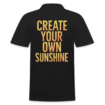 Create Your Own Sunshine - Men's Polo Shirt - black - Back - Kai (181cm)