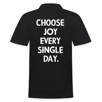 Choisissez la joie chaque jour - Polo Homme - noir - Dos - Kai (181cm)