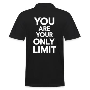 You're your only limit - Men's Polo Shirt - black - Back - Kai (181cm)