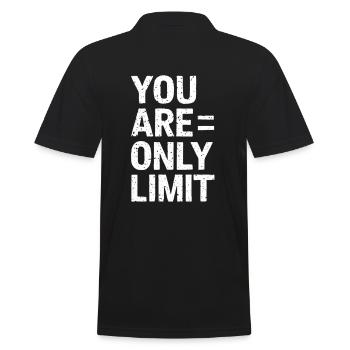 Vous n’êtes qu’une citation de motivation limite - Polo Homme - noir - Dos - Kai (181cm)