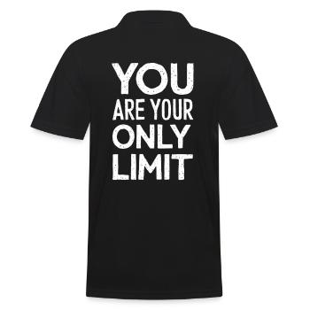 You Are Your Only Limit Motivation - Men's Polo Shirt - black - Back - Kai (181cm)