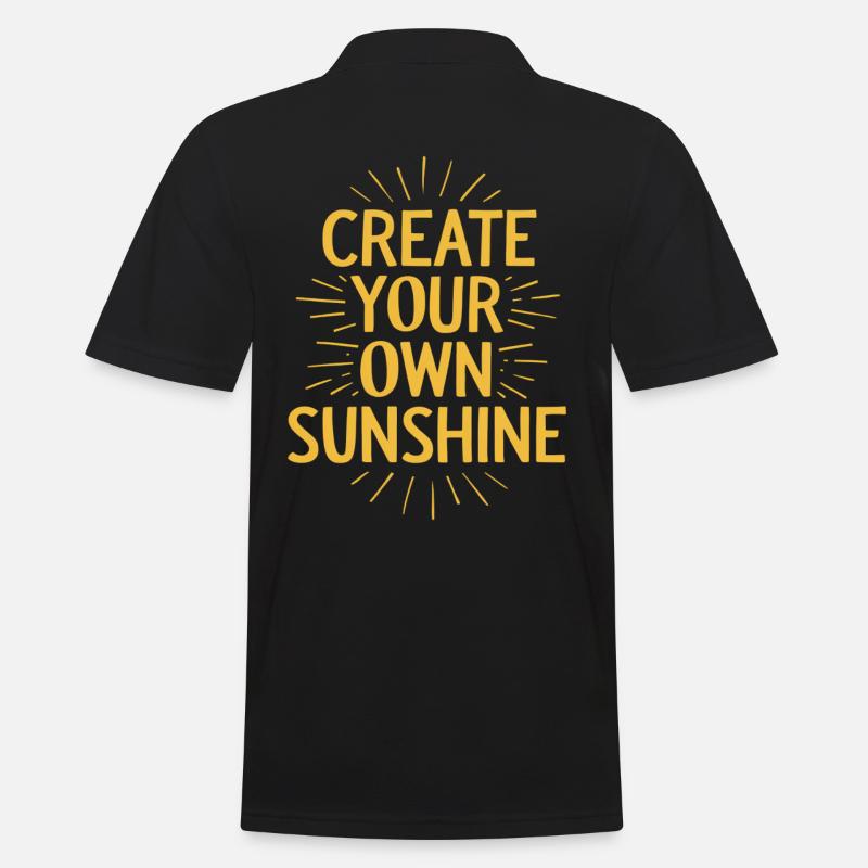 Create Your Own Sunshine Motivation - Männer Poloshirt - Schwarz