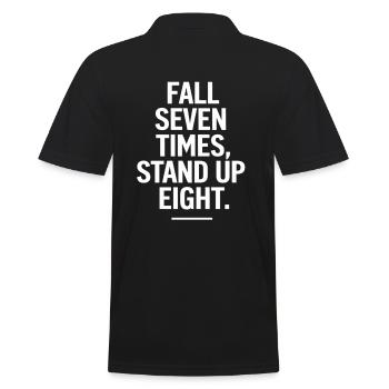 Tomber sept fois Debout Huit - Polo Homme - noir - Dos - Kai (181cm)