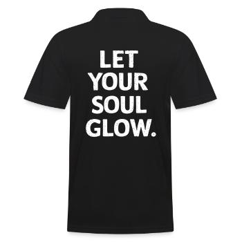 Let your soul shine - Men's Polo Shirt - black - Back - Kai (181cm)