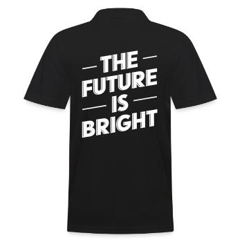 The future is bright Motivation - Men's Polo Shirt - black - Back - Kai (181cm)