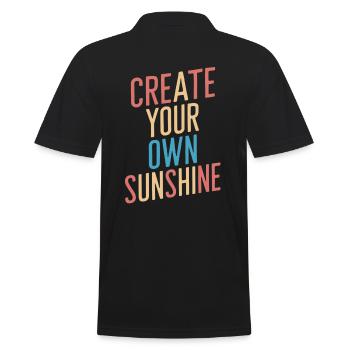 Créez vos propres lettres colorées de soleil - Polo Homme - noir - Dos - Kai (181cm)