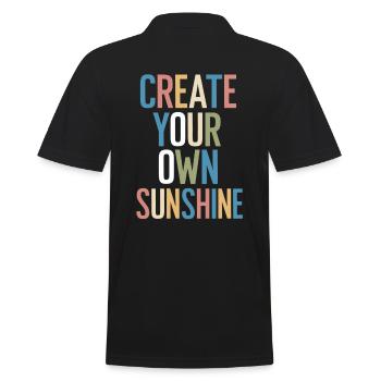 Créez votre propre motivation au soleil - Polo Homme - noir - Dos - Kai (181cm)