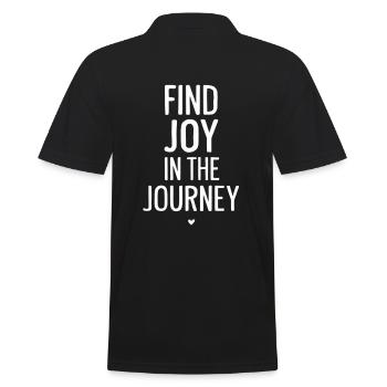 Find Joy In The Journey Motivation - Männer Poloshirt - Schwarz - Hinten - Kai (181cm)