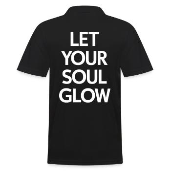 Let your soul shine - Men's Polo Shirt - black - Back - Kai (181cm)