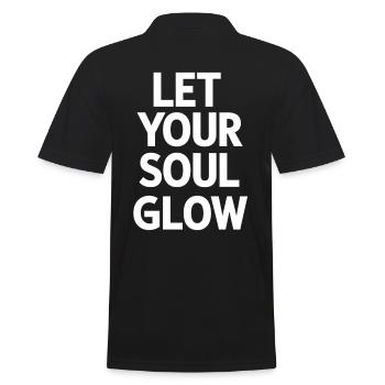 Let your soul shine - Men's Polo Shirt - black - Back - Kai (181cm)