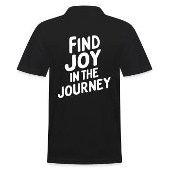 Find joy on your way - Men's Polo Shirt - black - Back - Kai (181cm)