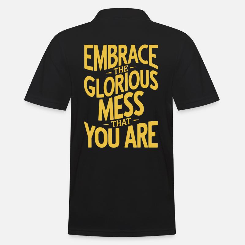 Abbraccia il glorioso pasticcio che sei - Polo da uomo - nero