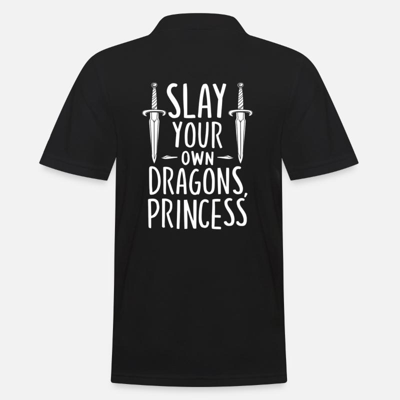 Tuez votre propre princesse dragons - Polo Homme - noir