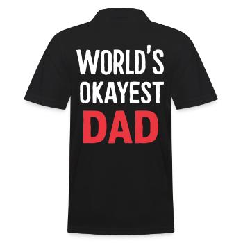 World's Best Okayest Dad - Men's Polo Shirt - black - Back - Kai (181cm)