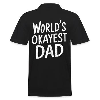 Weltbester Okayester Papa - Männer Poloshirt - Schwarz - Hinten - Kai (181cm)