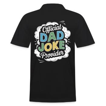 Offizieller Papa Witz Lieferant - Männer Poloshirt - Schwarz - Hinten - Kai (181cm)