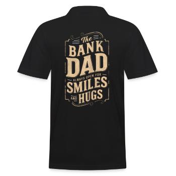 Banc de papa sourit et s’embrasse - Polo Homme - noir - Dos - Kai (181cm)