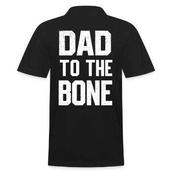 Dad To The Bone Rocking Style - Men's Polo Shirt - black - Back - Kai (181cm)
