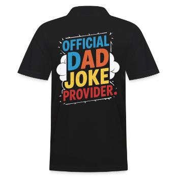 Offizieller Papa Witz Lieferant - Männer Poloshirt - Schwarz - Hinten - Kai (181cm)