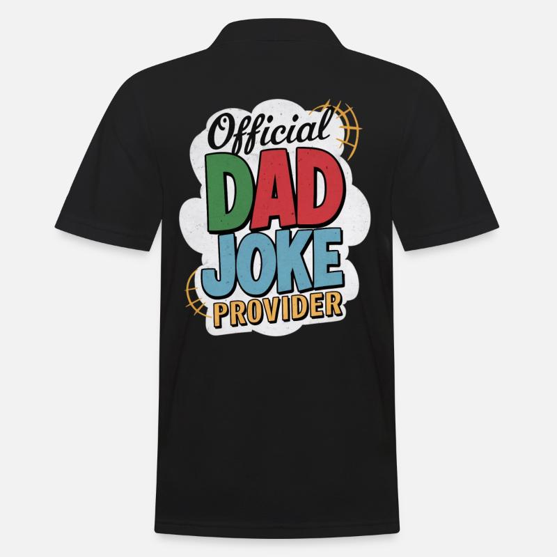 Offizieller Dad Joke Provider - Männer Poloshirt - Schwarz