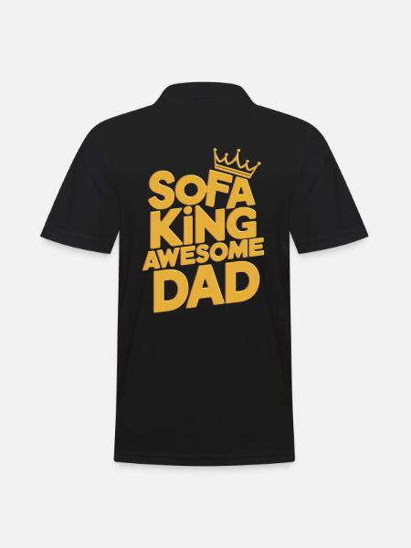 Sofa King Awesome Dad - Men's Polo Shirt - black