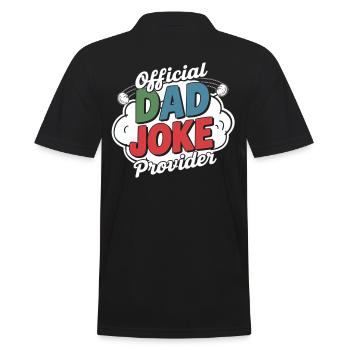 Official Dad Joke Provider - Men's Polo Shirt - black - Back - Kai (181cm)