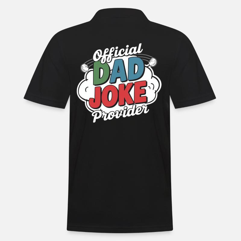 Offizieller Dad Joke Versorger - Männer Poloshirt - Schwarz