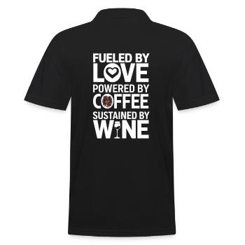 Alimenté par l’amour alimenté par le café - Polo Homme - noir - Dos - Kai (181cm)