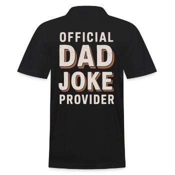 Fournisseur officiel de blagues de papa - Polo Homme - noir - Dos - Kai (181cm)