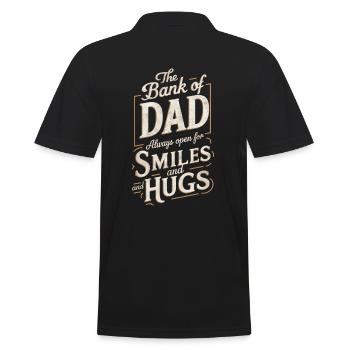 Bank of Dad always there for smiles and hugs - Men's Polo Shirt - black - Back - Kai (181cm)