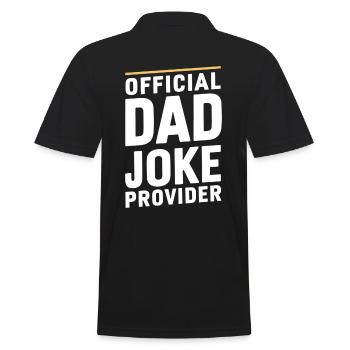 Fournisseur officiel de blagues de papa - Polo Homme - noir - Dos - Kai (181cm)