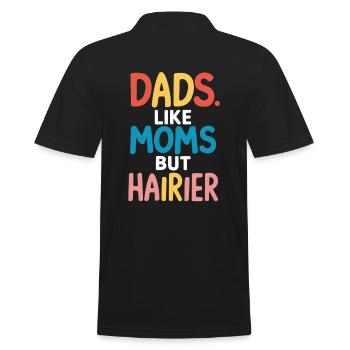 Les papas aiment les mamans juste poilus - Polo Homme - noir - Dos - Kai (181cm)