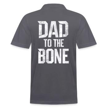 Dad To The Bone Unique Style - Men's Polo Shirt - charcoal grey - Back - Nico (186cm)