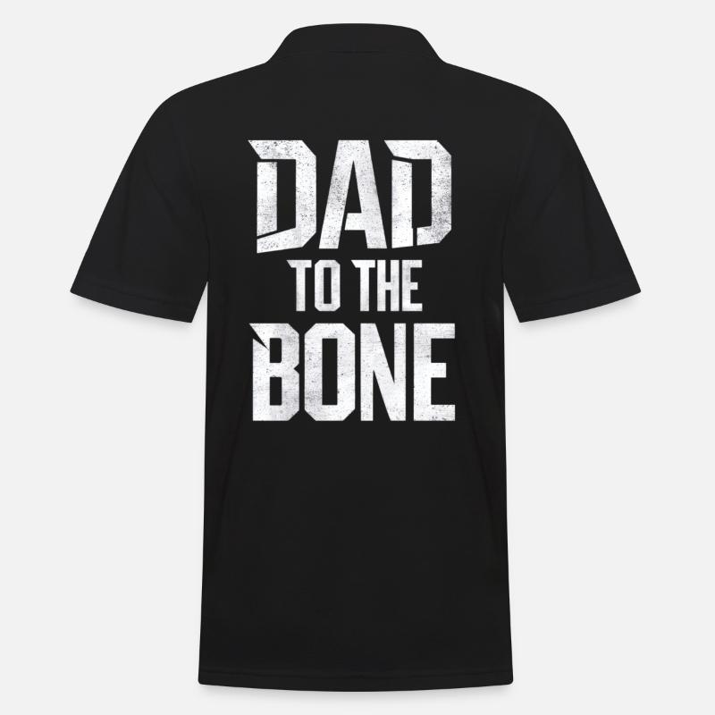 Papa jusqu’à l’os Style unique - Polo Homme - noir