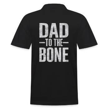 Dad To The Bone Strong Expression - Men's Polo Shirt - black - Back - Kai (181cm)