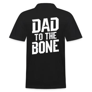Dad To The Bone Strong Expression - Men's Polo Shirt - black - Back - Kai (181cm)